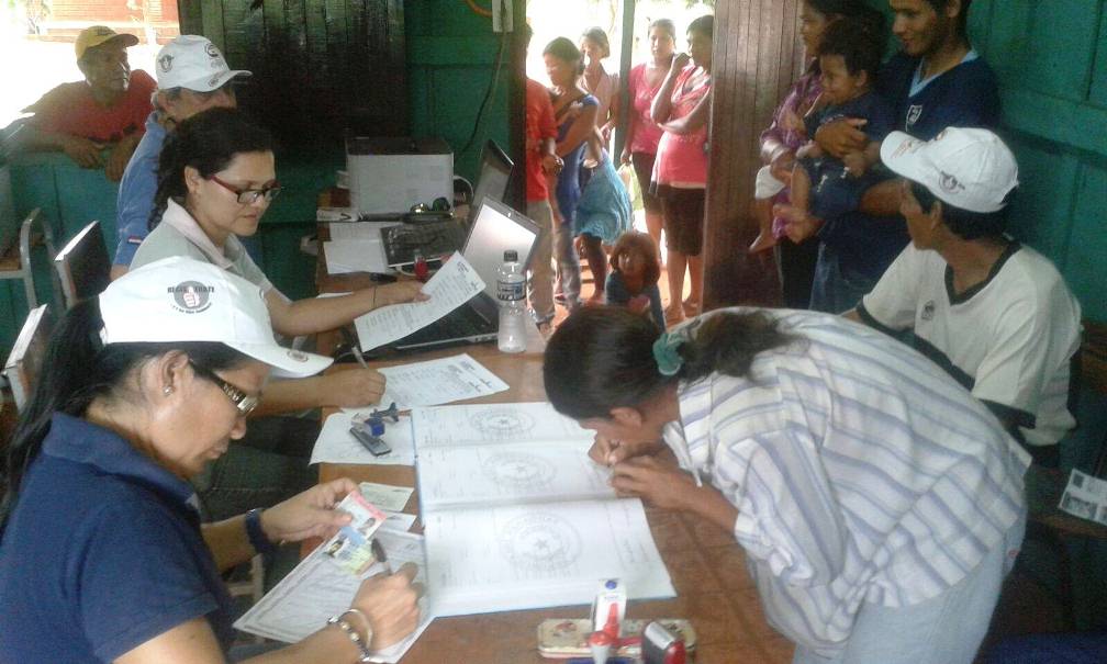 incripciones de indigenas al registro civil