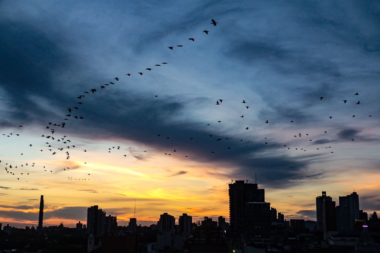 amanecer bello en Asuncion